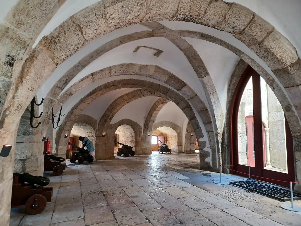 The vaulted bastion inside Belem Tower